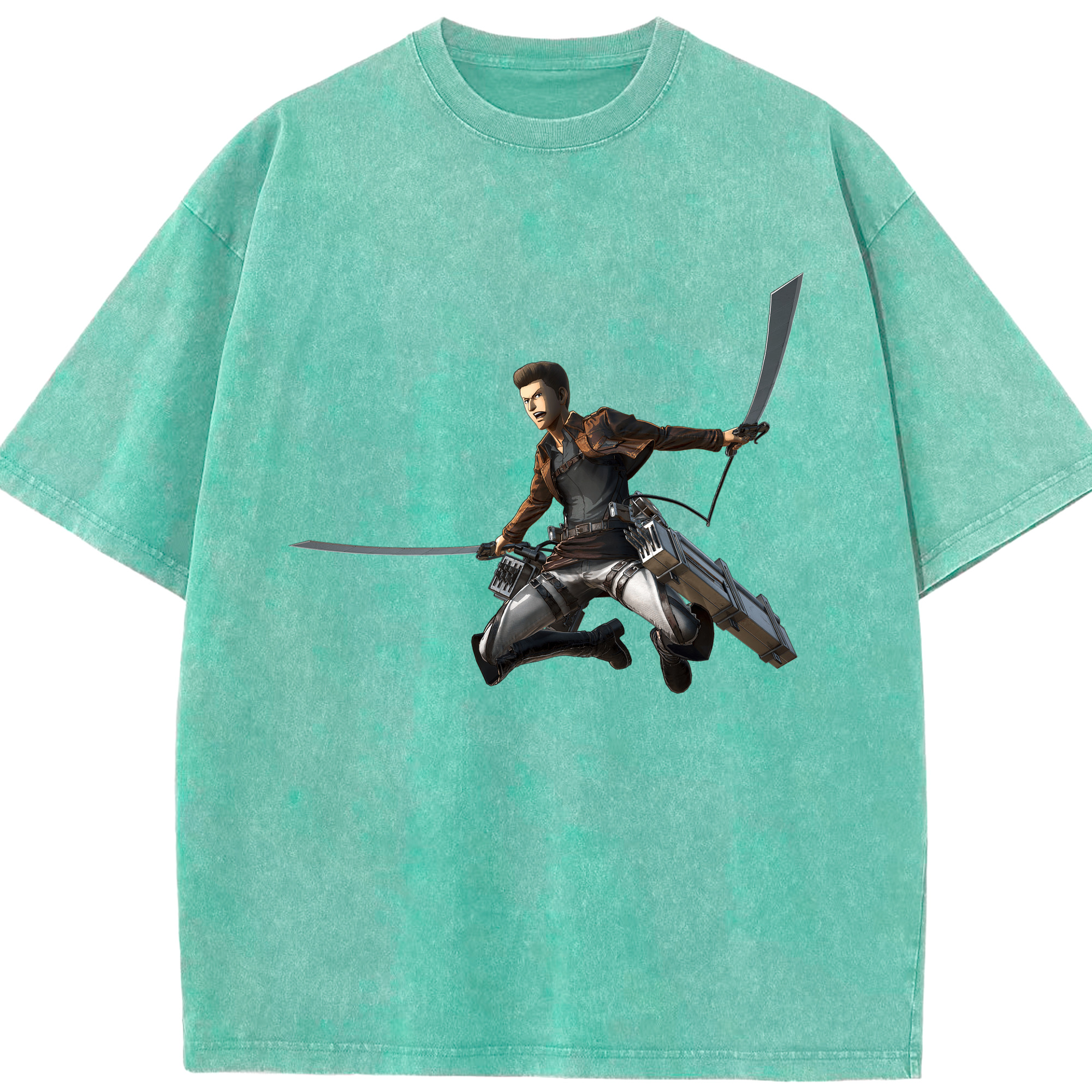 （画像用） 進撃の巨人 Attack on Titan 綿100% ヴィンテージ風 半袖Tシャツ（フロントプリント）